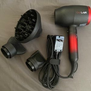 Chi lava hairdryer red and black